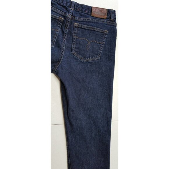 Ralph Lauren Classic Straight Mid-Rise Dark Blue Denim Stretch Jeans Women's 6 - Picture 11 of 15